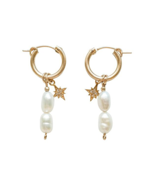Maurie and Eve – Hailey Double Pearl Starburst Hoop