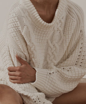 Shona Joy – Willow Cocoon Sleeve Cable Jumper