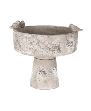 Casa Haden – Ceramic Bird Bath on Stand